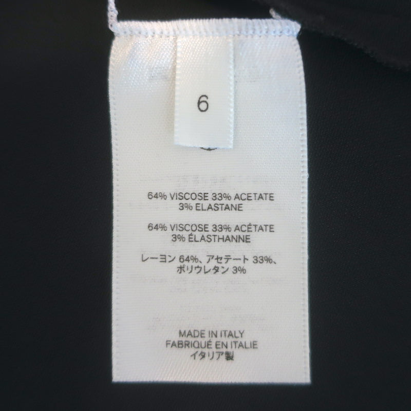 The Row Galya Cowl Neck Sleeveless Top Black Stretch Crepe Size 6