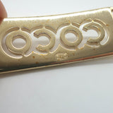 Chanel 02P Coco Name Plate Chain Belt Pink Crystals