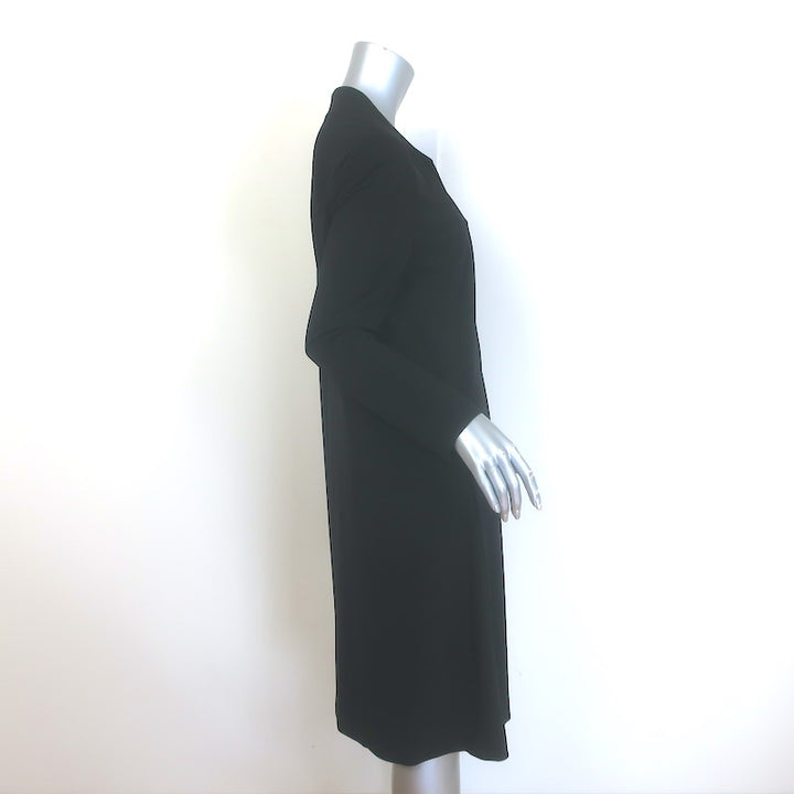 Peter Cohen Stretch Jersey Open-Front Coat Black Size Small