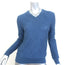 Hermes Embroidered Knit Sweater Blue Size 38 V-Neck Pullover