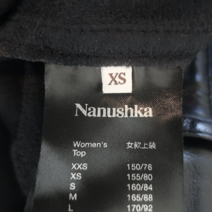 Nanushka Vinni Faux Leather Ankle Pants Black Size Extra Small