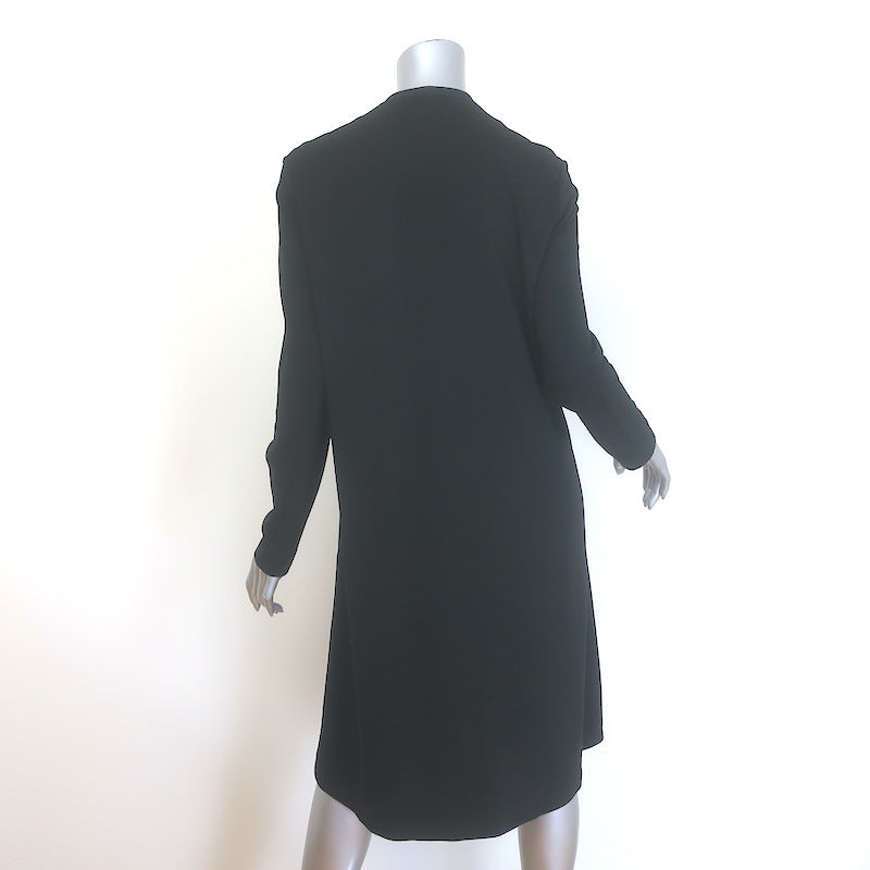 Peter Cohen Stretch Jersey Open-Front Coat Black Size Small