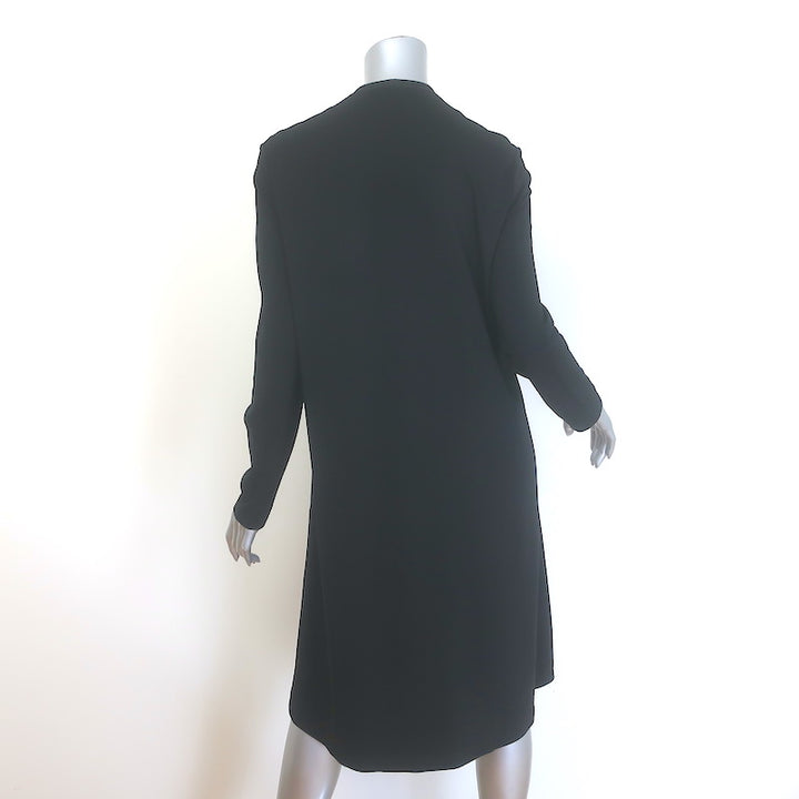 Peter Cohen Stretch Jersey Open-Front Coat Black Size Small