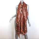Louis Vuitton Stephen Sprouse Metallic Tiger Print Fringed Scarf Shawl
