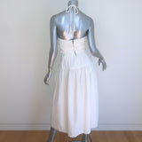 Ulla Johnson Emmaline Cutout Midi Halter Dress White Cotton Size 4 NEW