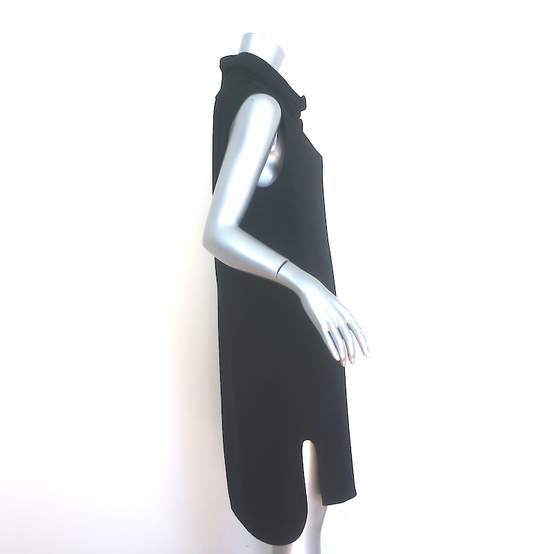 The Row Dorma Sleeveless Cowl Neck Dress Black Stretch Crepe Size Large