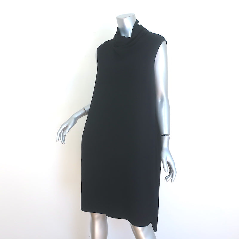 The Row Dorma Sleeveless Cowl Neck Dress Black Stretch Crepe Size Large