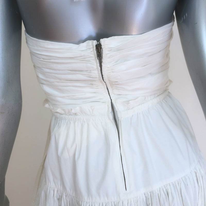 Ulla Johnson Emmaline Cutout Midi Halter Dress White Cotton Size 4 NEW