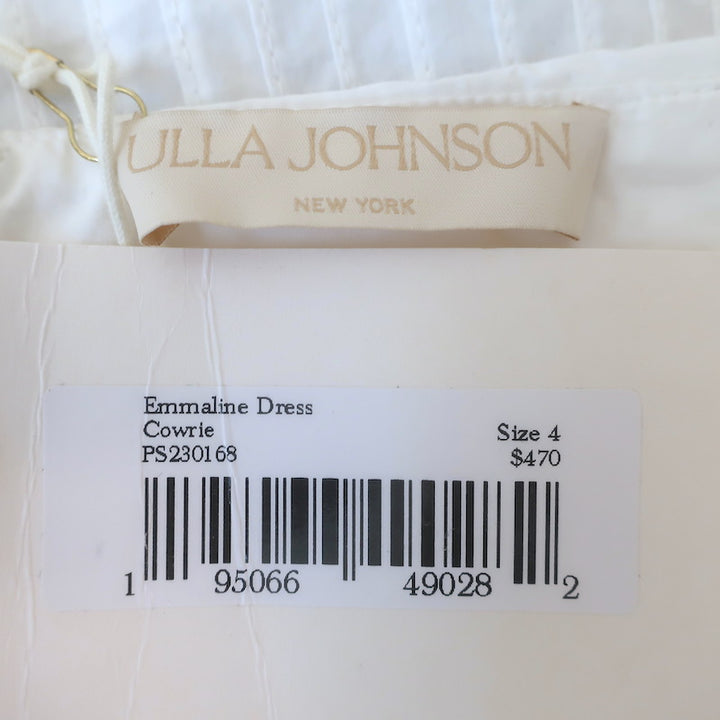 Ulla Johnson Emmaline Cutout Midi Halter Dress White Cotton Size 4 NEW