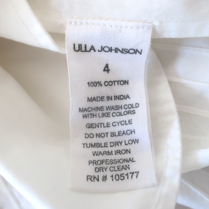 Ulla Johnson Emmaline Cutout Midi Halter Dress White Cotton Size 4 NEW