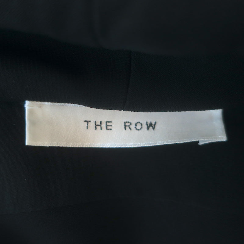 The Row Dorma Sleeveless Cowl Neck Dress Black Stretch Crepe Size Large