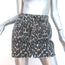 MOTHER The Vagabond Mini Fray Skirt Gray Leopard Print Stretch Denim Size 27