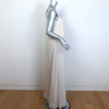 Brunello Cucinelli Monili-Neck Sleeveless Maxi Dress Cream Chiffon Size Small