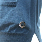Loro Piana Cardigan Navy Cashmere-Silk Size 40 V-Neck Sweater