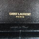 Saint Laurent Envelope Triquilt Wallet on Chain Bag Grain de Poudre Leather NEW
