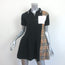 Burberry Kids Girls Serena Check Panel Polo Dress Black Pleated Pique Size 12Y