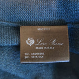 Loro Piana Cardigan Navy Cashmere-Silk Size 40 V-Neck Sweater