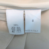 Brunello Cucinelli Monili-Neck Sleeveless Maxi Dress Cream Chiffon Size Small