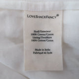 LoveShackFancy Isidore Puff Sleeve Ruffled Mini Dress White Cotton Size Small