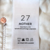 MOTHER The Vagabond Mini Fray Skirt Gray Leopard Print Stretch Denim Size 27