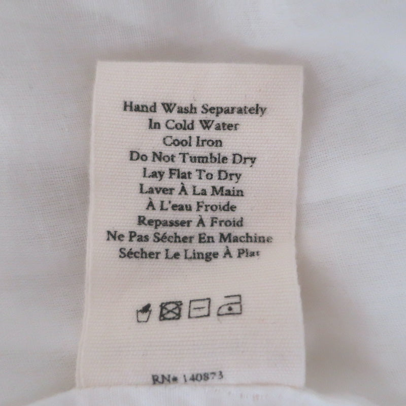 LoveShackFancy Isidore Puff Sleeve Ruffled Mini Dress White Cotton Size Small