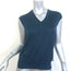 Loro Piana Sleeveless V-Neck Knit Top Navy Cashmere-Silk Size 40