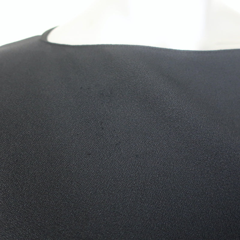 Vionnet Asymmetric One-Shoulder Dress Black Crepe Size 42