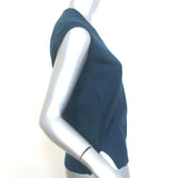 Loro Piana Sleeveless V-Neck Knit Top Navy Cashmere-Silk Size 40