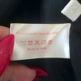 Marni Pleated Ruffle-Front Shift Dress Black Satin Size 46