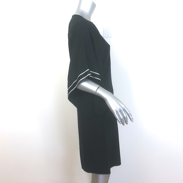 Vionnet Asymmetric One-Shoulder Dress Black Crepe Size 42