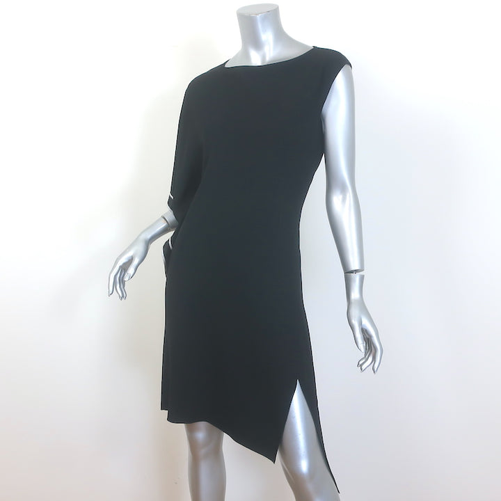 Vionnet Asymmetric One-Shoulder Dress Black Crepe Size 42