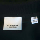Burberry Kids Girls Serena Check Panel Polo Dress Black Pleated Pique Size 12Y