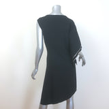 Vionnet Asymmetric One-Shoulder Dress Black Crepe Size 42