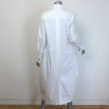 Jil Sander Bell Midi Shirtdress White Cotton Poplin Size 36