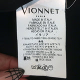 Vionnet Asymmetric One-Shoulder Dress Black Crepe Size 42