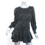 LoveShackFancy Long Sleeve Mini Dress Teyana Black Silk Size 0