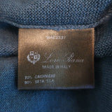 Loro Piana Sleeveless V-Neck Knit Top Navy Cashmere-Silk Size 40