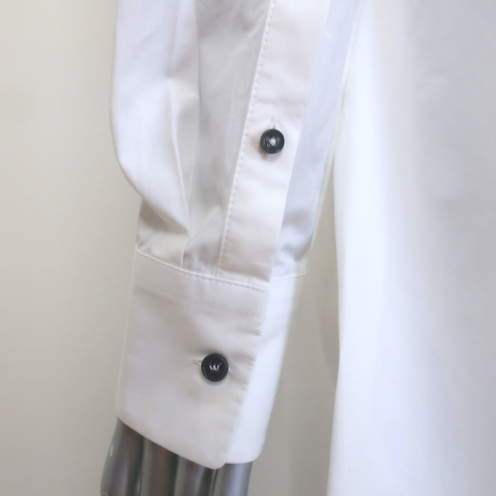 Jil Sander Bell Midi Shirtdress White Cotton Poplin Size 36