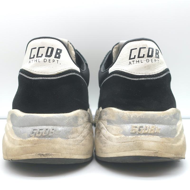 Golden Goose Running Sole Sneakers Black Suede Size 42