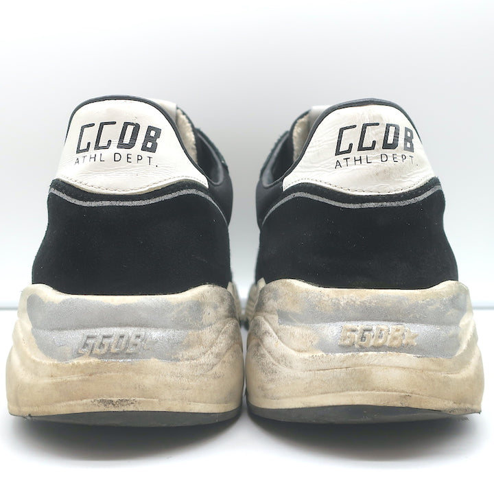 Golden Goose Running Sole Sneakers Black Suede Size 42