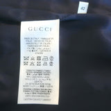 Gucci Retro GG Striped Blazer Navy/Red Wool-Silk Size 42 One-Button Jacket NEW