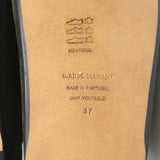 Isabel Marant Mirvin Clogs Dark Green Suede Size 37 Flat Mules NEW