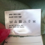 Prada Cutout-Back Sleeveless Midi Dress Green Leaf Print Paper Fabric Size 38