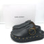 Isabel Marant Mirst Buckle Clogs Black Studded Leather Size 37 Flat Mules NEW