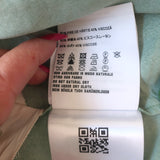 Prada Cutout-Back Sleeveless Midi Dress Green Leaf Print Paper Fabric Size 38