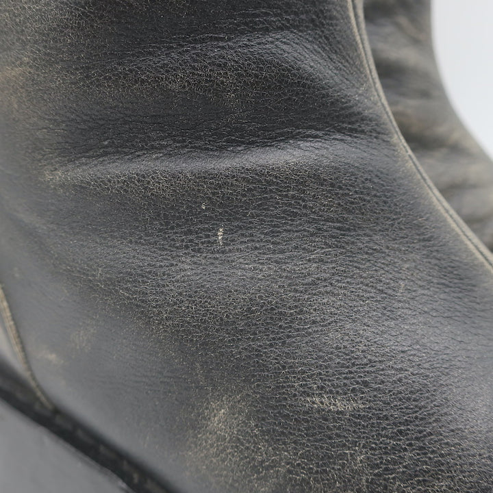 Courreges Rider Boots Black Patina Leather Size 40