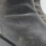 Courreges Rider Boots Black Patina Leather Size 40