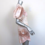 A.L.C. Puff Sleeve Mini Dress Jess Light Pink Tie Dye Cotton Size 2
