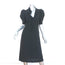 Dries Van Noten Puff Sleeve Dress Black Ruffled Cupro Size 36
