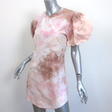 A.L.C. Puff Sleeve Mini Dress Jess Light Pink Tie Dye Cotton Size 2